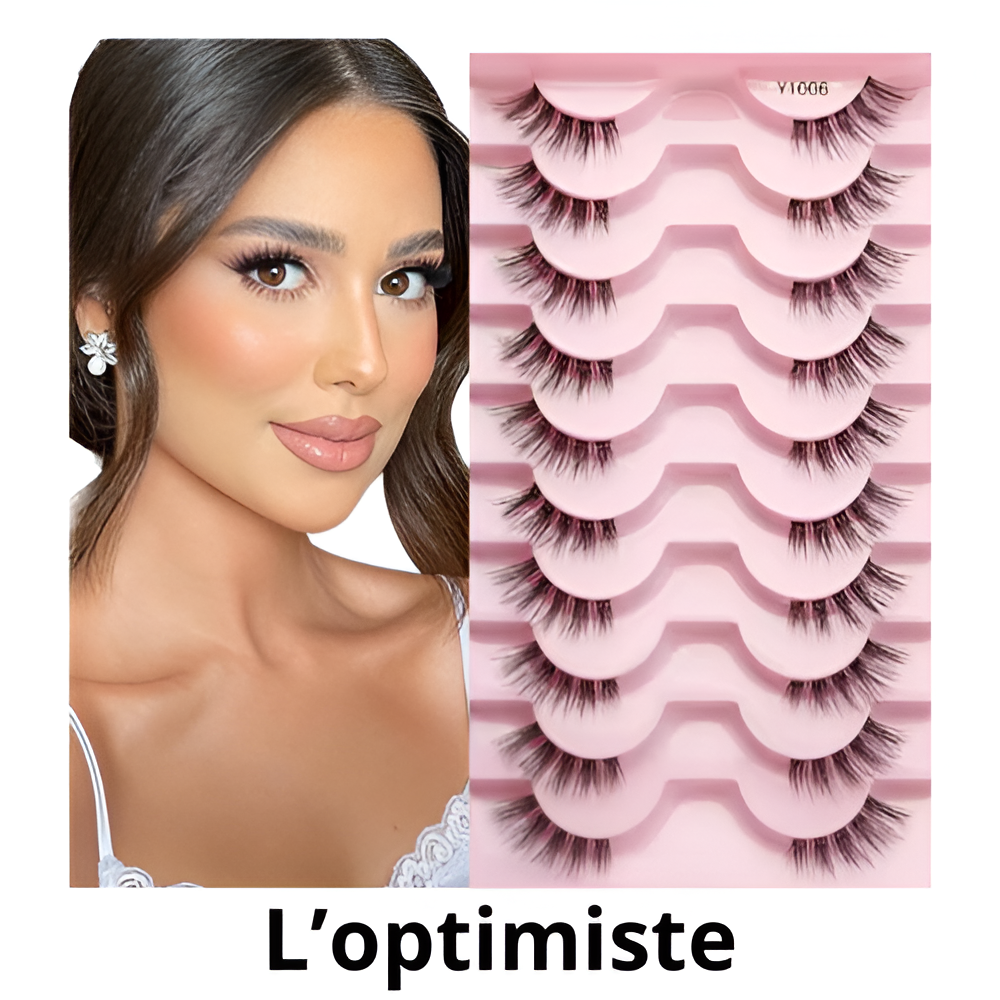 Lot de 10 paires de demi faux cils