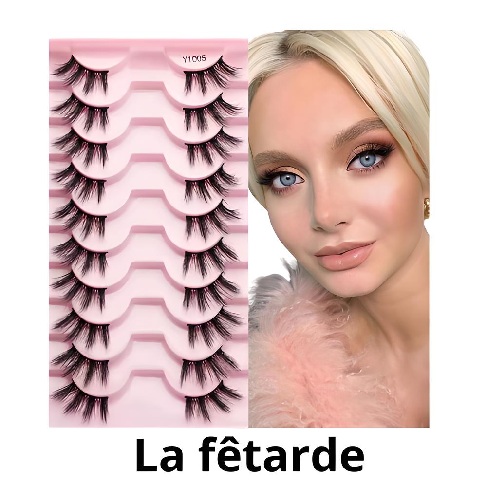 Lot de 10 paires de demi faux cils