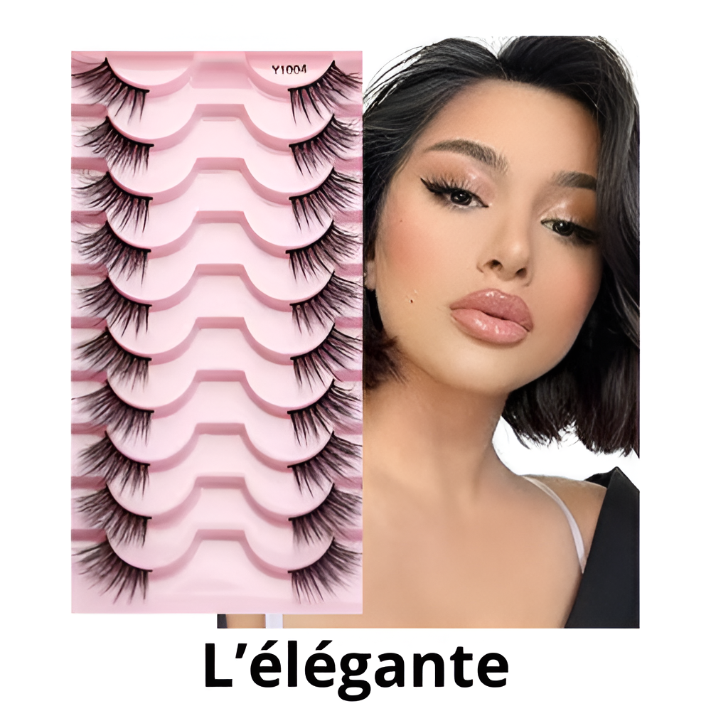 Lot de 10 paires de demi faux cils