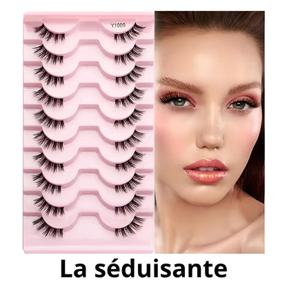 Lot de 10 paires de demi faux cils